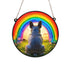 French Bulldog Grey Rainbow Bridge Stained Glass Effect Suncatcher